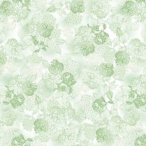 Fabric Michael Miller Hydrangea Dreams Green Toile CX11762-LODE