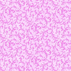 Fabric Michael Miller Hydrangea Dreams Blush Scroll CX11763-BLUS