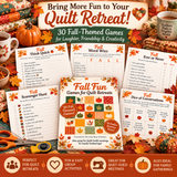 Fall Fun Games Bundle for Quilt Retreats - 30 Games plus Answer Keys- Digital Download