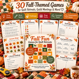 Fall Fun Games Bundle for Quilt Retreats - 30 Games plus Answer Keys- Digital Download