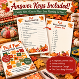 Fall Fun Games Bundle for Quilt Retreats - 30 Games plus Answer Keys- Digital Download