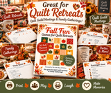 Fall Fun Games Bundle for Quilt Retreats - 30 Games plus Answer Keys- Digital Download