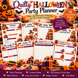 Quilty Halloween Party Planner - 12 Page PDF Workbook - Digital Download