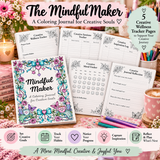 Mindful Maker Coloring Journal - 44 Page PDF Printable Book- Digital Download