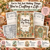 Crafting My Story Coloring Journal - 44 Page PDF Printable Book- Digital Download