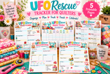 UFO Rescue Tracker for Quilters - 5 page PDF Digital Download