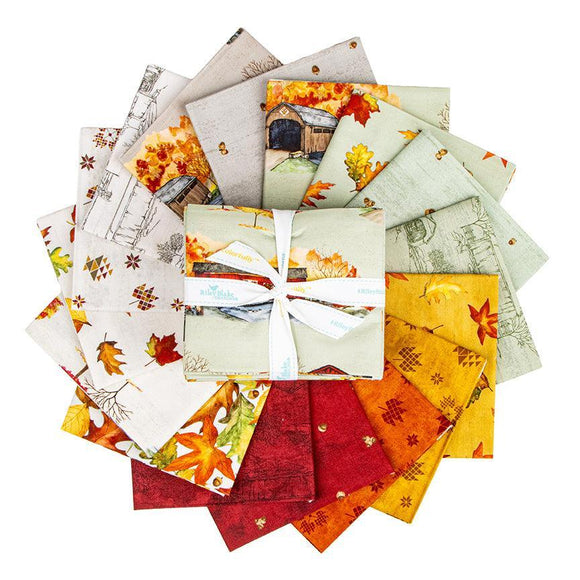 Fabric - Riley Blake Covered Bridges in Fall Fat Quarter Bundle, 16pcs  FQ-16210-16