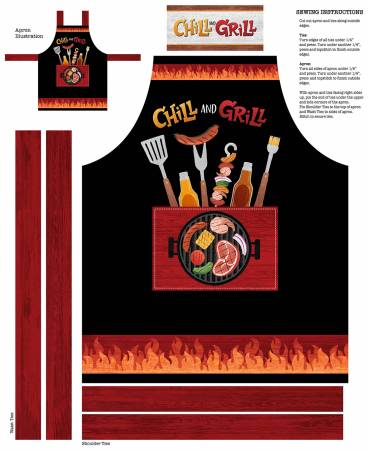 Fabric Panel - Michael Miller - Chill and Grill Apron - DDC11222-MULT