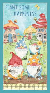 Fabric Michael Miller Better Gnomes & Gardens Happiness Panel DDC11241-MULT