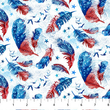 Fabric Northcott Patriot DP25540-10 Feathers