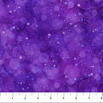 Fabric Northcott Midwinter Magic Purple   DP28238-86