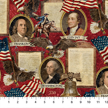 Fabric Northcott Stonehenge America 250 Founding Fathers DP28368-24