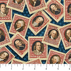 Fabric Northcott Stonehenge America 250 Stamps DP28369-49