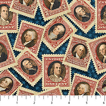 Fabric Northcott Stonehenge America 250 Stamps DP28369-49
