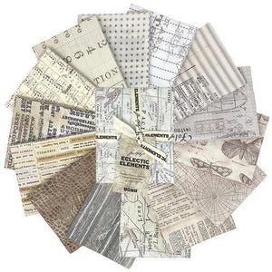 Fabric Free Spirit Tim Holtz - Eclectic Elements Low Volume Fat Quarter Bundle 14pcs