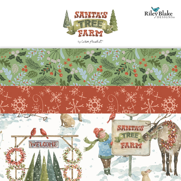 Fabric - Riley Blake Santa's Tree Farm Fat Quarter Bundle, 15pcs - FQ-16450-15