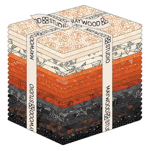Fabric - Maywood Spooky Stitches Fat Quarter Bundle, 21pcs - FQ-MASSPST