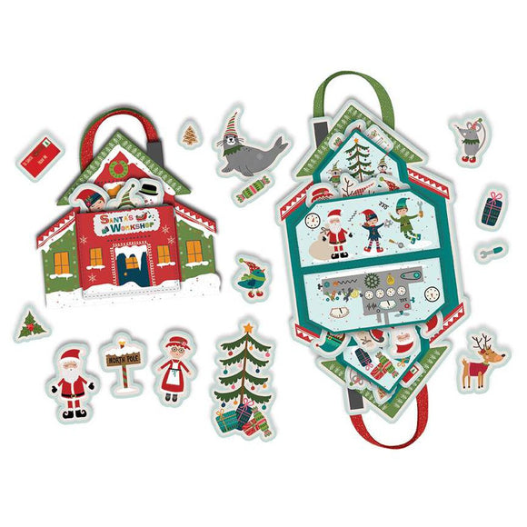 Fabric - Santa's Workshop Felt Panel Christmas - FT15070R-PANEL