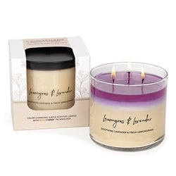 Gifts Lemongrass & Lavender Color Changing Candle, 15.5oz