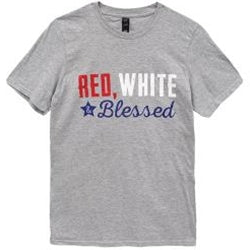 Gifts Red White & Blessed T-Shirt, size XL