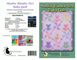 Pattern Black Cat Creations - Hankie Blankie Pets Baby Quilt BCC084 - DIGITAL DOWNLOAD