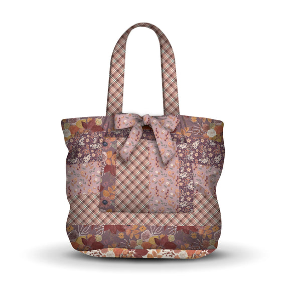 Fabric - Riley Blake Evening on the Prairie - Cottage Core Tote Panel - HD16755-GRAPE
