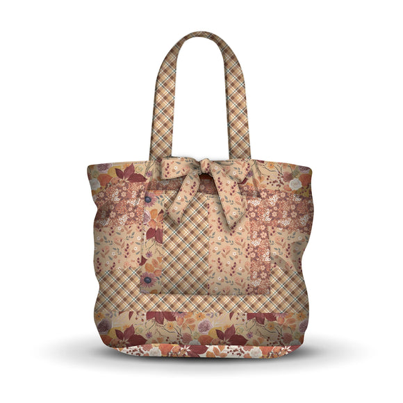 Fabric - Riley Blake Evening on the Prairie - Cottage Core Tote Panel HD16755-SIENNA