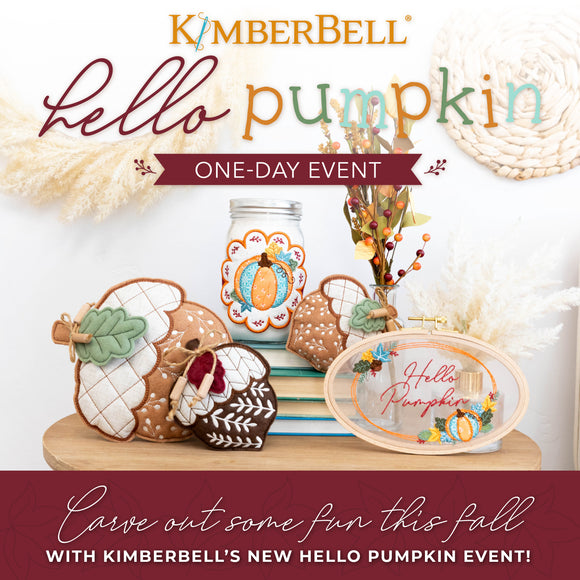 Zoom Class - Kimberbell Hello Pumpkin Machine Embroidery Virtual Event - Sept 12