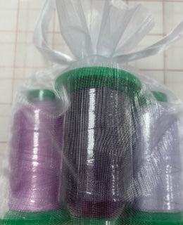 Thread Set of 3 Purple Isacord in Gift Bag
