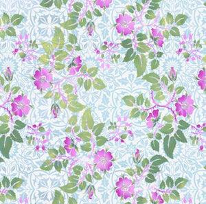 Fabric In The Beginning Counterpoint II White Floral  24-4SEW-2