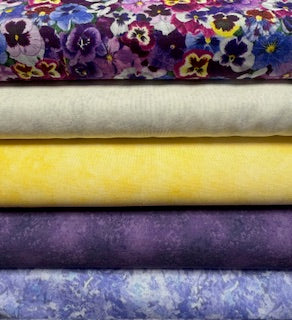 5-Yard Bundle - Purple Pansies