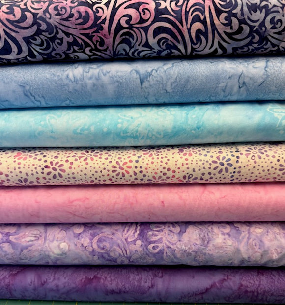 Kit for T2Q Mystery Program Seaside Glow - Purple Mountain Majesty Batik Bundle