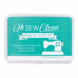Notions Oh Sew Clean Brush & Cloth Set - Green