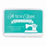 Notions Oh Sew Clean Brush & Cloth Set - Green