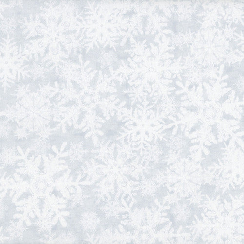 Fabric In The Beginning New Snow White/Gray Snowflakes 11NS-1