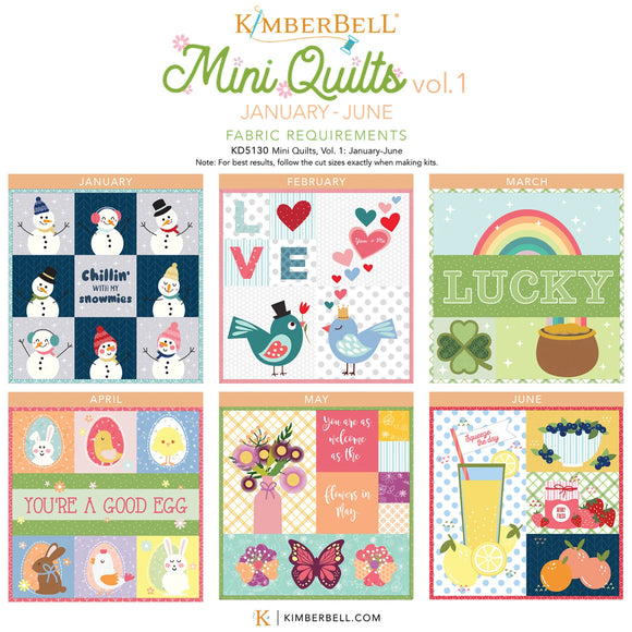 Pattern - Kimberbell Machine Embroidery Mini Quilts Volume 1 January - June - KD5130