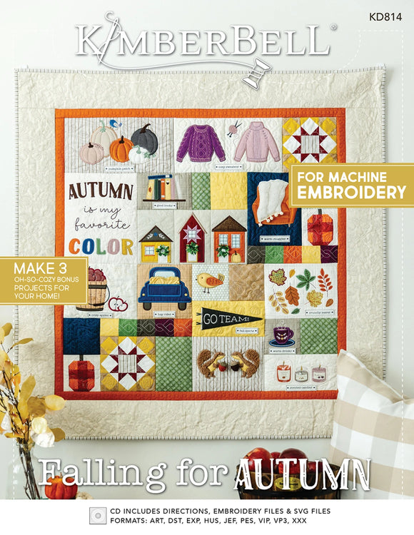 Pattern - Kimberbell Machine Embroidery - Falling For Autumn - KD814