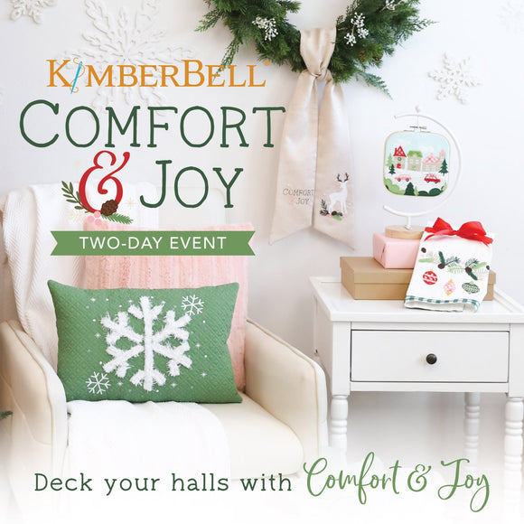 Zoom Class - Kimberbell Comfort & Joy Machine Embroidery Virtual Event - Oct 10 & 11