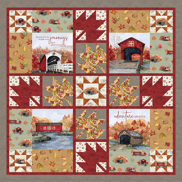 Kit Riley Blake - Covered Bridges in Fall Journeys Quilt  - KT-16210