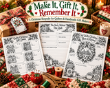 Quilty Christmas Coloring Journal - 19 Page PDF eBook- Printable Digital Download