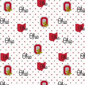 Fabric - NCAA Ohio State Pin Dot - OHS-1323