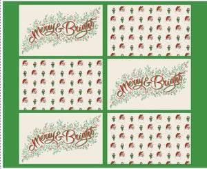 Fabric Riley Blake December Santa Placemat Panel PD13942R-PANEL