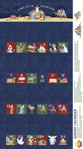 Fabric - Riley Blake Come Let Us Adore Him - Advent Calendar - PD16315-PANEL
