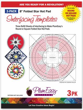Notions Folded Star Hot Pad Interfacing Templates 3-pack