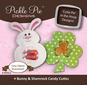 Pattern - Bunny & Shamrock Candy Cuties - Machine Embroidery