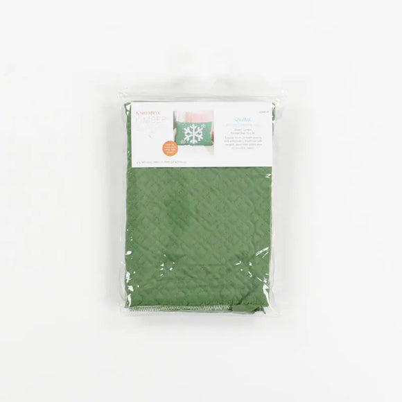 Notions Kimberbell Quilted Pillow Cover Green KDKB278
