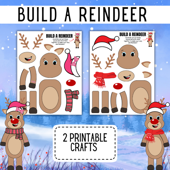 Printable Build a Reindeer - INSTANT DOWNLOAD