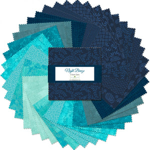 Fabric - Wilmington Night Breeze 5in Squares, 42pcs - Q507-108-507