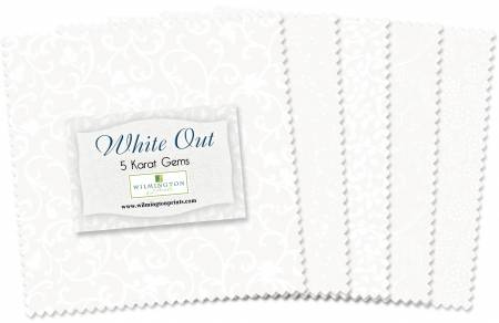 Fabric Wilmington 5in Squares White Out, 42pcs Q507-12-507