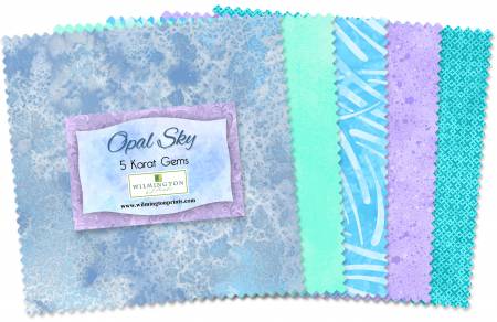 Fabric Wilmington 5in Squares Opal Sky, 42pcs Q507-29-507